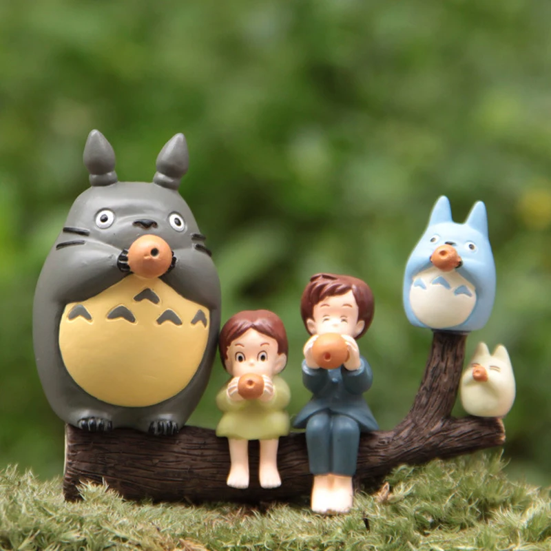Kawaii Totoro игрушки Miyazaki Hayao My neighter Satsuki Mei деревянная Сова ПВХ фигурка Коллекционная