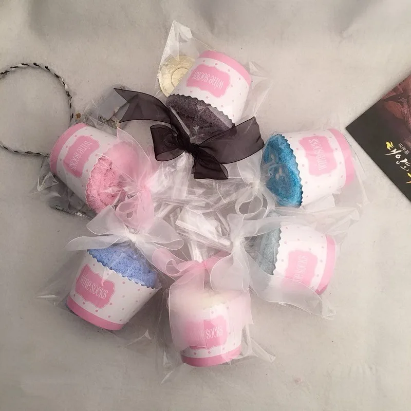 Розовые махровые носки с принтом вина из кораллового флиса для девочек женские