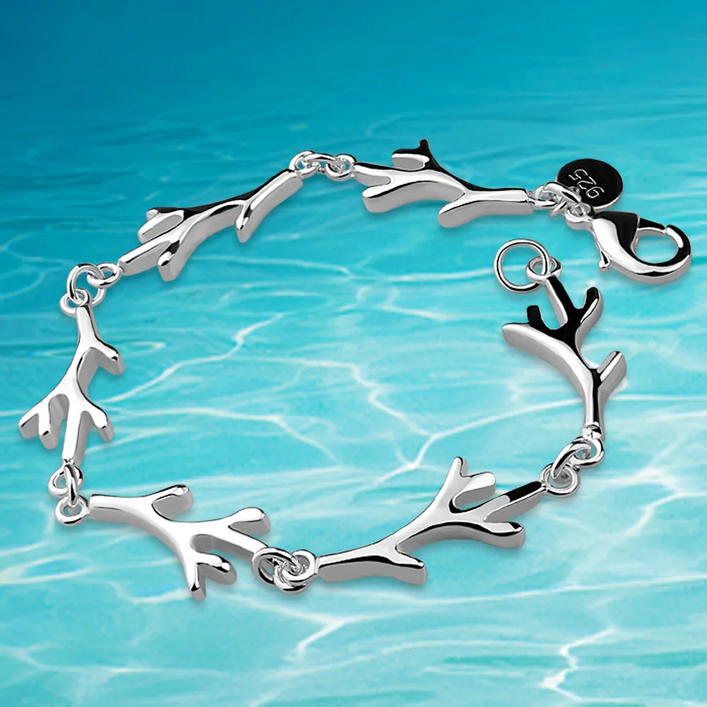 Браслет с веткой дерева из стерлингового серебра Ювелирные изделия для женщин