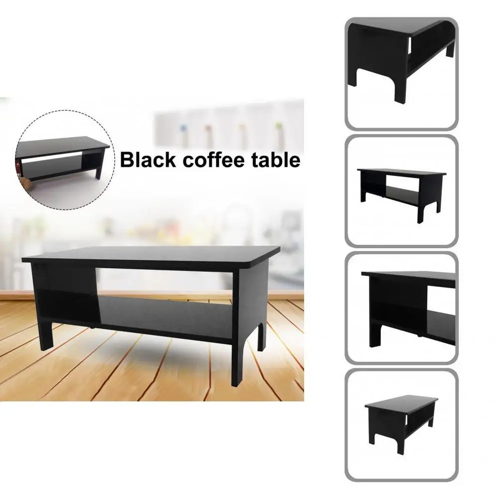 

2021 Coffee Table Model Wide Application Adorable Acrylic Dollhouse Black Mini Coffee Dining Table Toy for Ornament Dropshipping