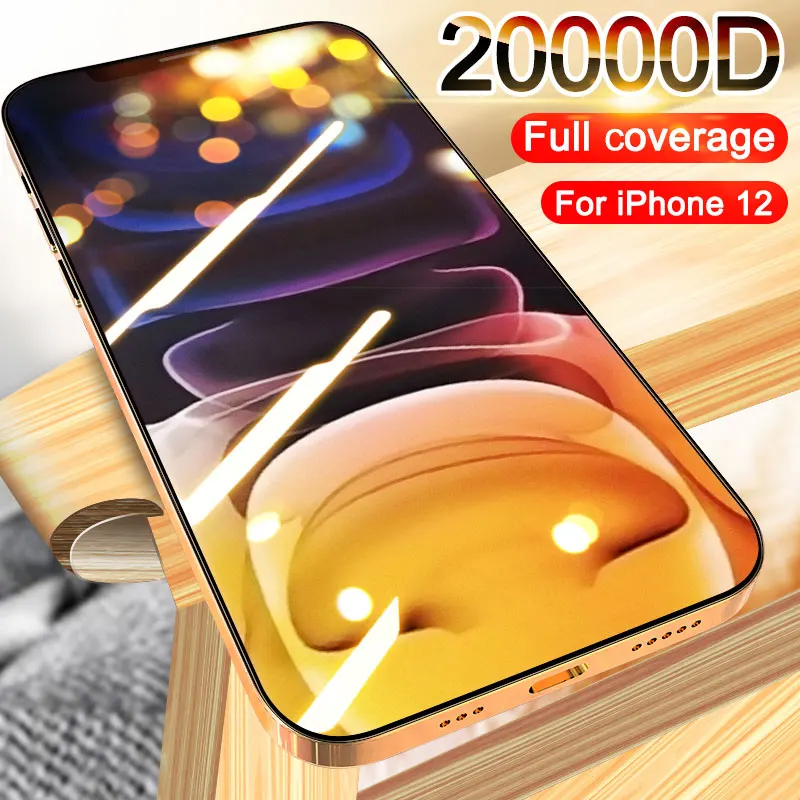 

Full Cover Tempered Glass on For iphone 11 12 Pro Xs Screen Protector Protective Glass For iphone X XR 5 6 7 8 Plus SE2020 Glass