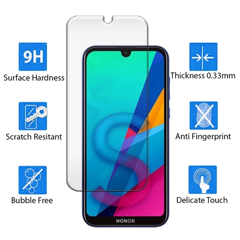 Закаленное стекло на Huawei Honor 8 s защитное стекло безопасность honoer экран Защита s8 huwei hono пленка saver 8 s 9h cam