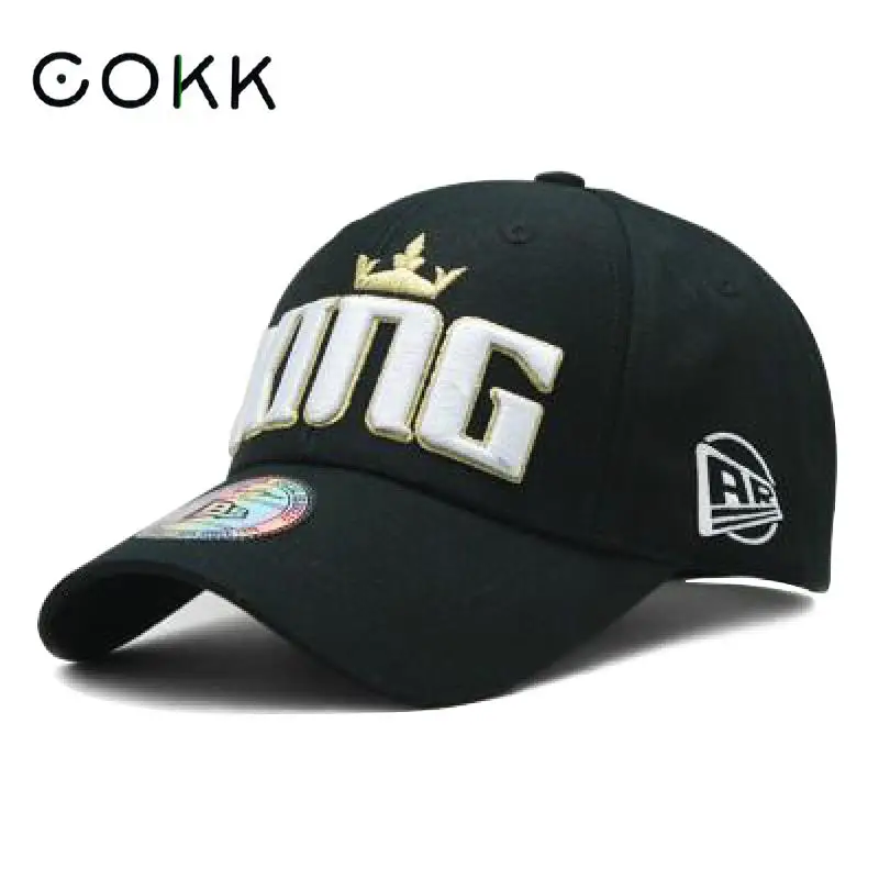 COKK хлопковая бейсболка для мужчин и женщин с надписью King|Мужские бейсболки| |