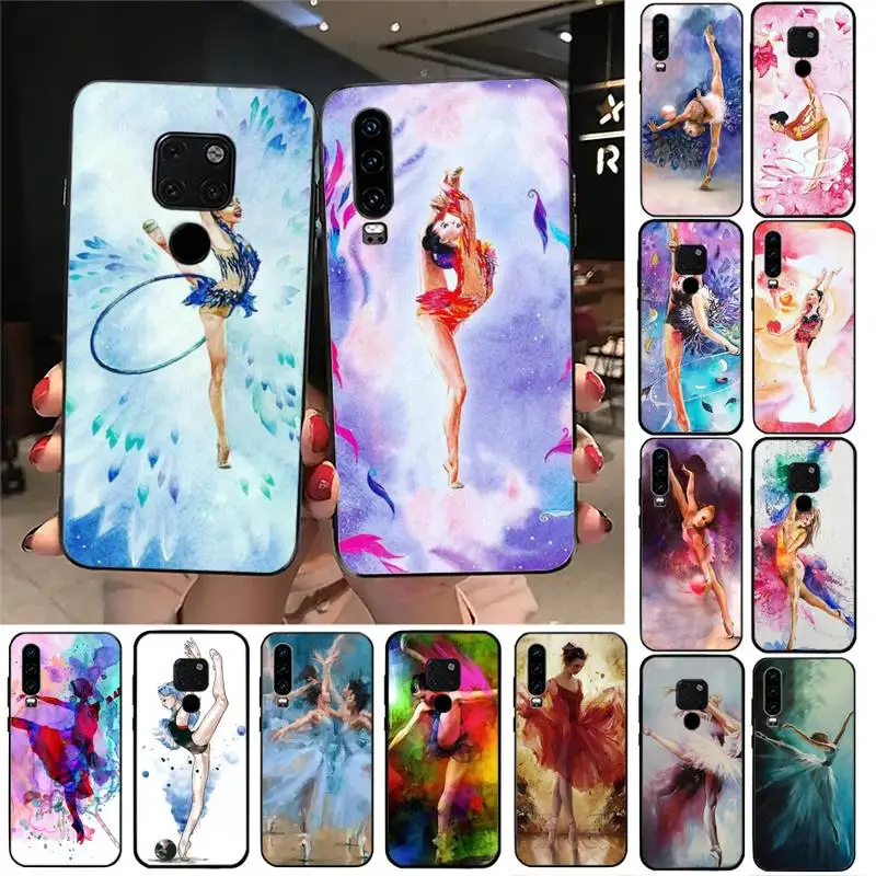 Love Gymnastics Oil Painting Phone Case For Huawei Nova3I 3E mate9 10 20lite 20Pro 40 30pro funda case