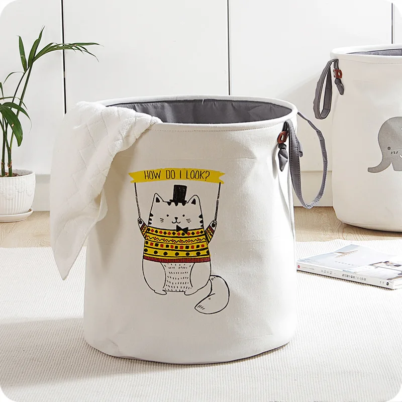 

EVA Canvas Folding Laundry Basket cartoon Storage Barrel Standing Toy Clothing Storage Bucket Laundry Organizer clothing Holder