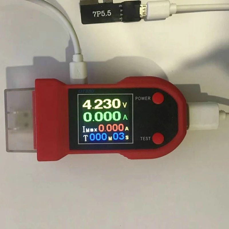 DT 880 Портативный USB Мобильный телефон токовый анализатор Цифровой Тестер