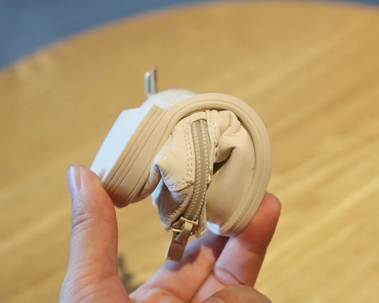 

Wintergirls Zipper Boots Baby Soft Bottom 0-3 Years Old Girls Shoes Soft Bottom Boots Children's Pu Leather Shoes