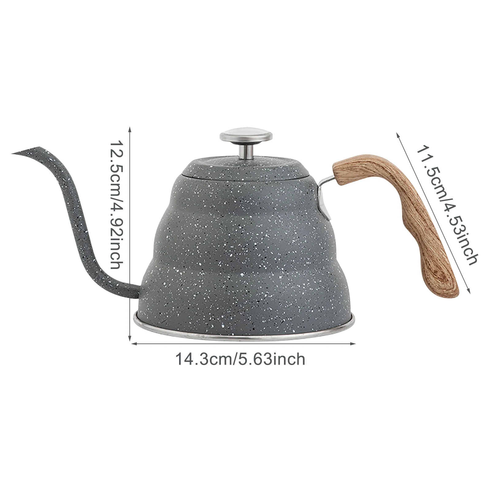 

500ml Coffee Kettle Coffee Tea Pot Non-stick Coating Food Grade Stainless Steel Gooseneck Drip Kettle Swan Neck Thin Mouth