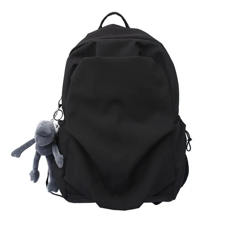 Backpack | Young Student Designer Style Haze Blue White Black Schoolbags for Middle School Students 2021