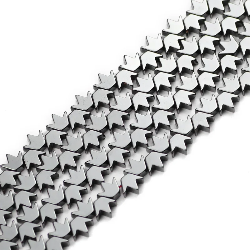 JHNBY Корона черный гематит 8x6 мм Природный камень разделители очаровательные