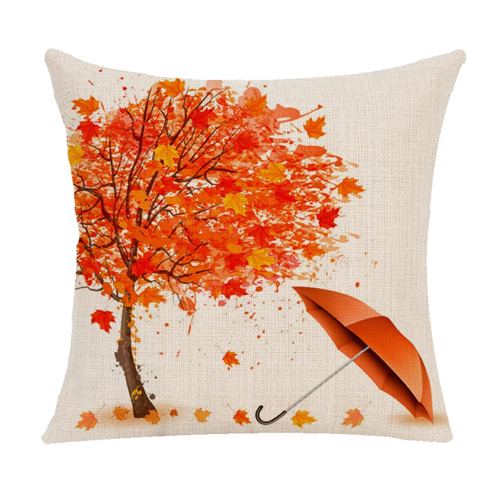 1 шт. Наволочка на День Благодарения льняная ткань наволочки подушку красный