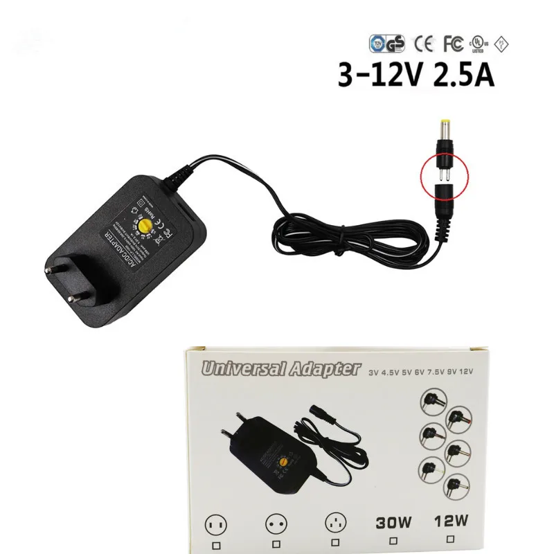 Адаптер питания 3 в 4 5 В 6 7 9 12 2 А а