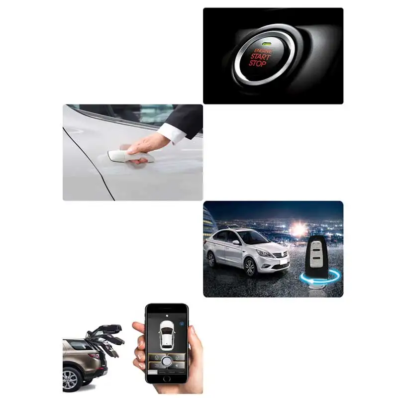 Mobile Phone Remote Start Car Keyless Entry System PKE Alarm Auto Auto-Aignaling Central Locking Stop Button | Автомобили и