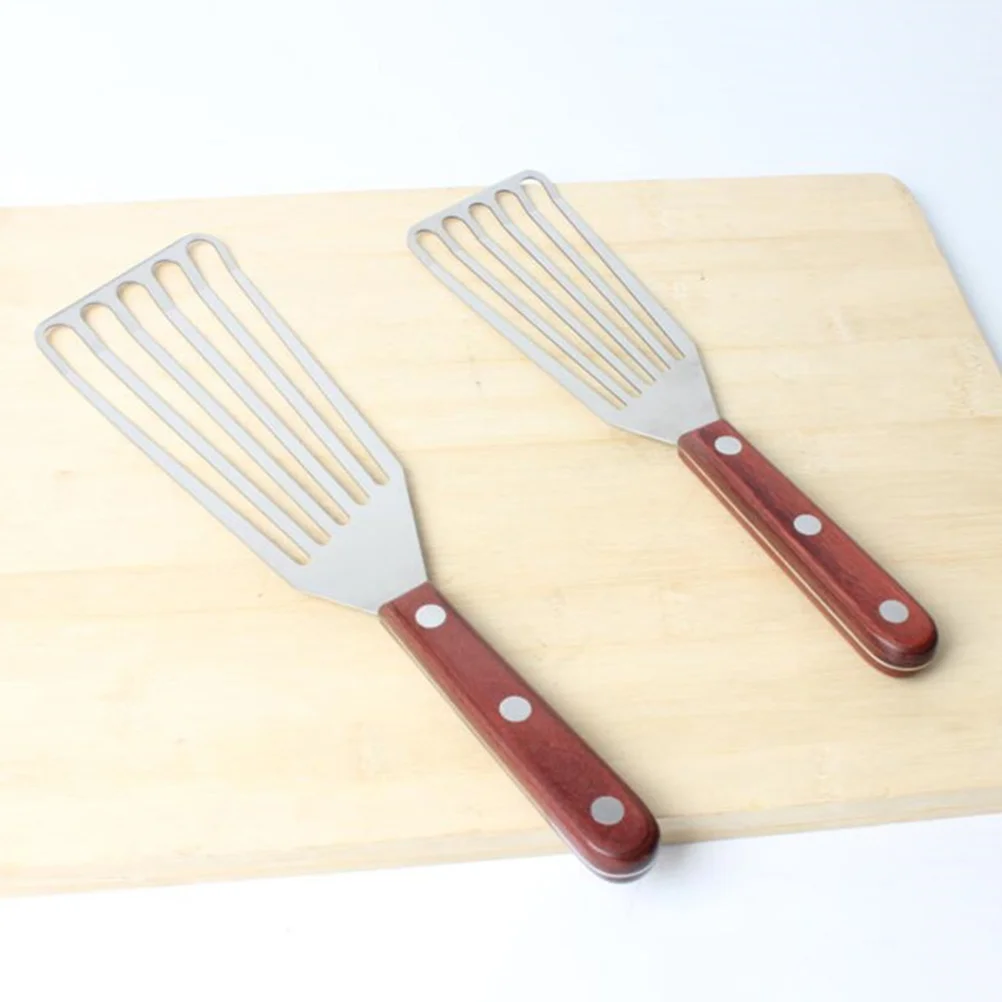 

Лопатка для стейка из нержавеющей стали, лопатка для жарки с деревянной ручкой Кулинария, кухонная лопатка (небольшого размера)