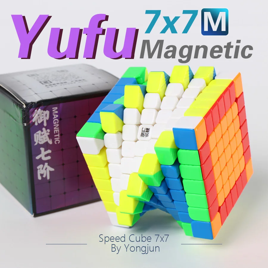 7x7x7 кубик головоломка магнит скорость 7x7 Магнитный Yongjun Yufu M Cubo Magico игрушка для