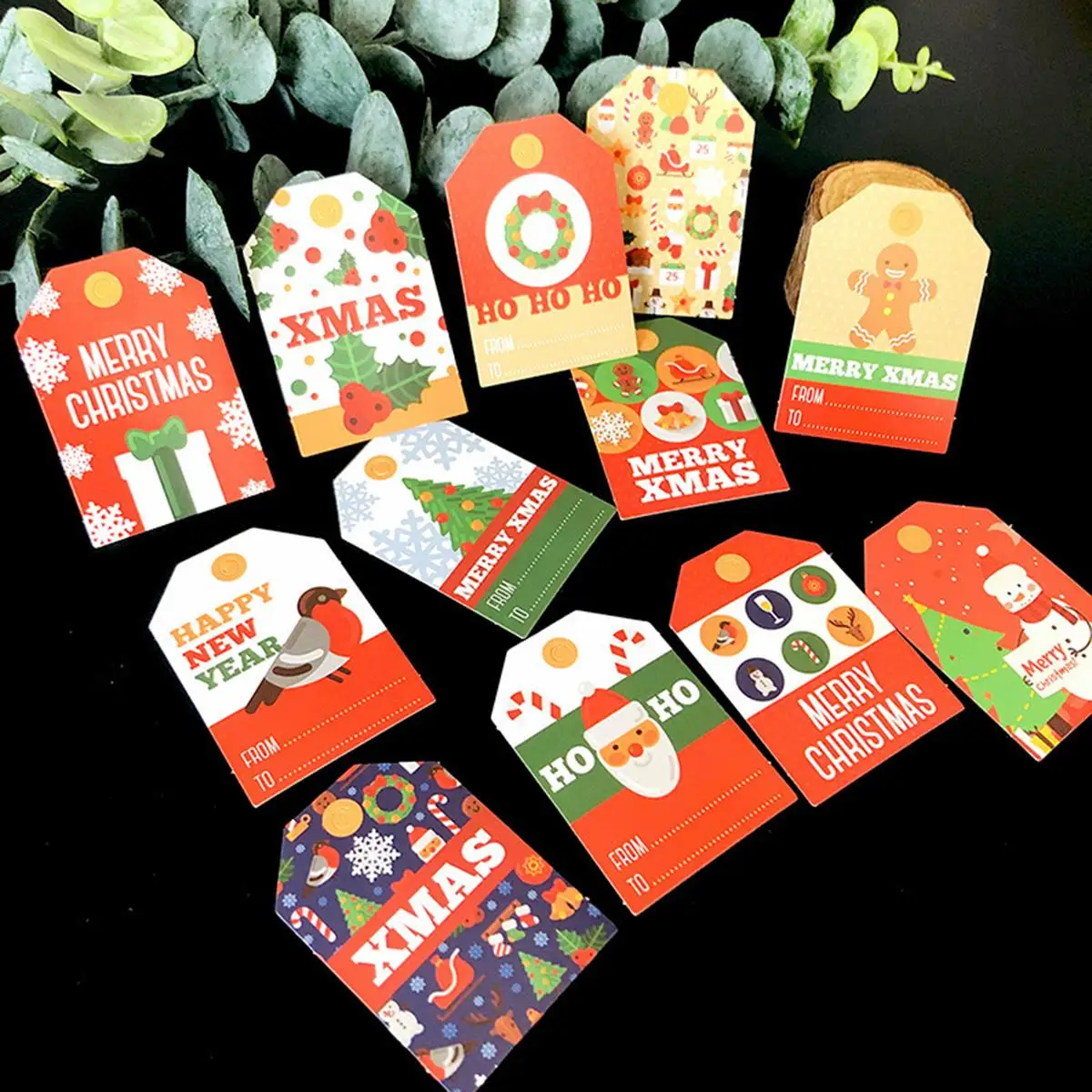 

Decoration Gift Tags Handwork W/ Strings Multipurpose Christmas Luggage