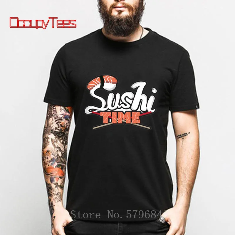 2020 суши время васаби Футболка 100% хлопок Премиум тройник Новый высокое качество