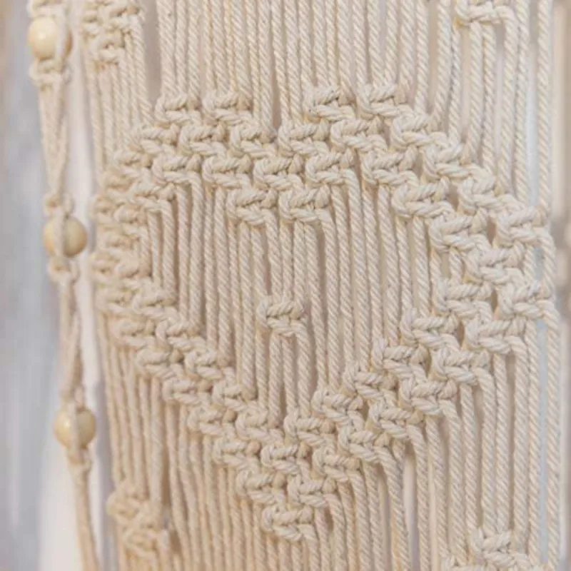 

Cotton Rope Woven Tapestry Macrame Wall Hanging Wooden Floating Shelf Boho Plants Shelf Storage Rack Home Wall Decor