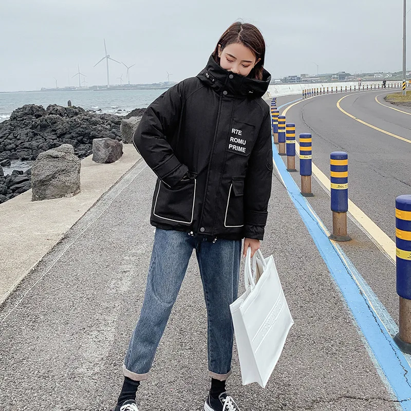 Зимнее пальто для беременных 2019 модное короткое пуховое с капюшоном женщин