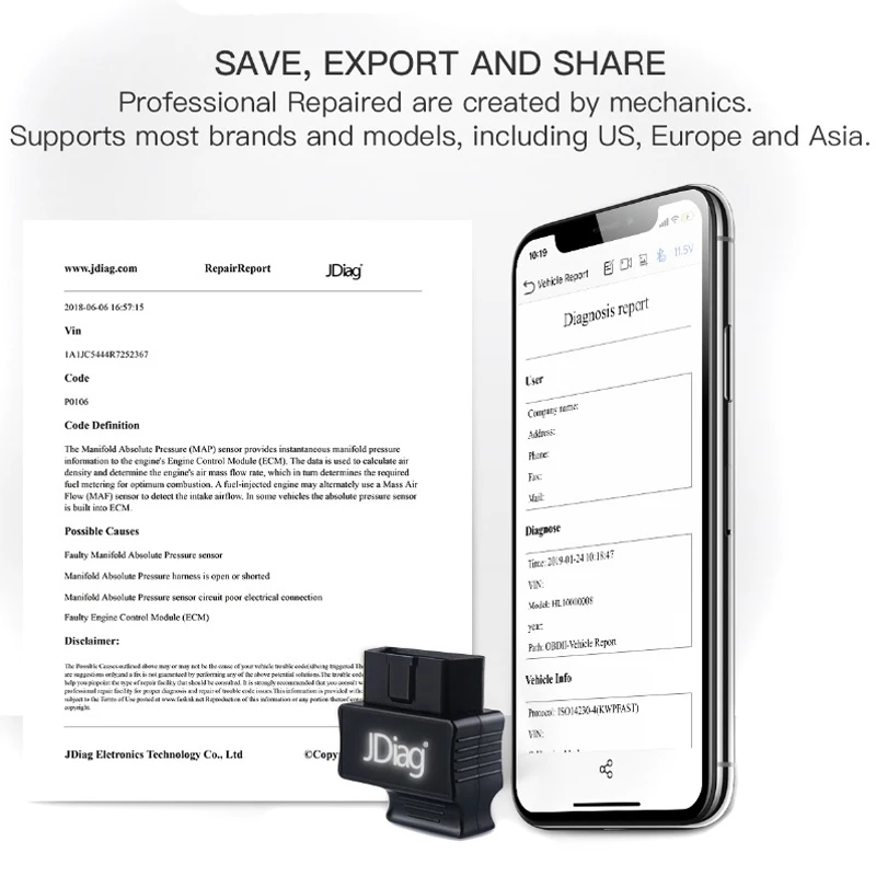 JDiag Faslink M2 Bluetooth 4 2 OBD2 сканер проверка двигателя считыватель световых кодов
