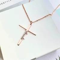 viking sword custom name necklace personalized stainless steel cross christian believer amulet jewelry christmas birthday gift