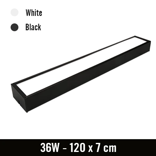 120x7cm 36W Современный светодиодный потолочный светильник, светильник, светильник для гостиной, офиса, поверхностного монтажа, спальни, 220 В, 110 В, панель дистанционного управления - Цвет корпуса: 120x7cm 36W