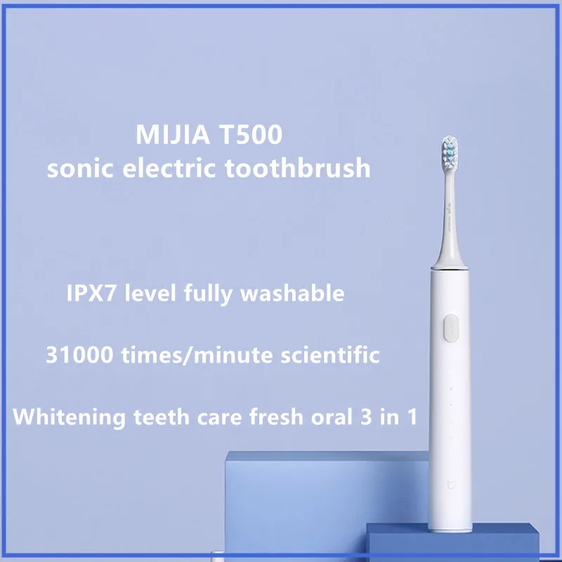 

Original Xiaomi T500 Sonic Electric Toothbrush Mi Long Battery Life IPX7 Mijia Tooth Brush High Frequency Vibration Magnetic