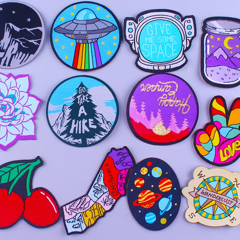 Вышитые нашивки Pulaqi для одежды в дикой природе путешествий с утюгом изображением