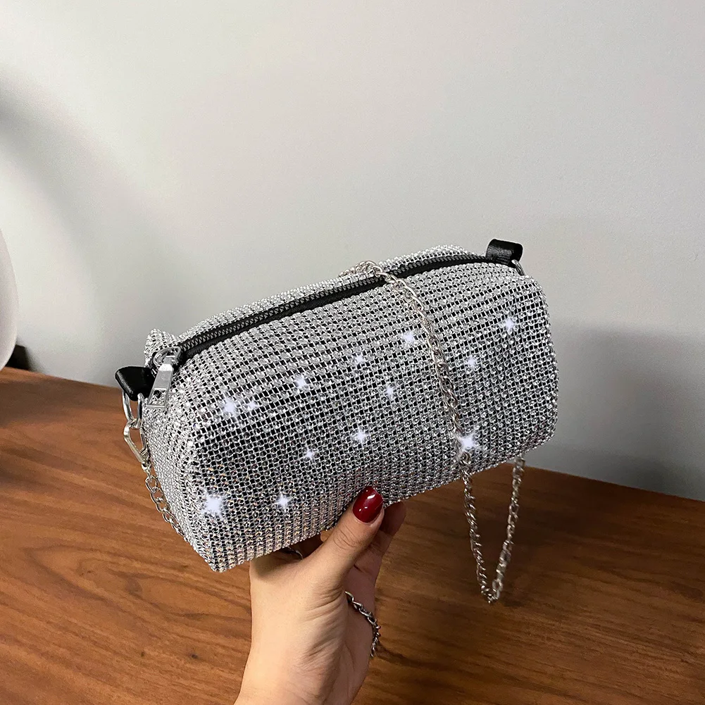 Роскошные дизайнерские женские сумки новинка 2020 блестящая сумка стразы на
