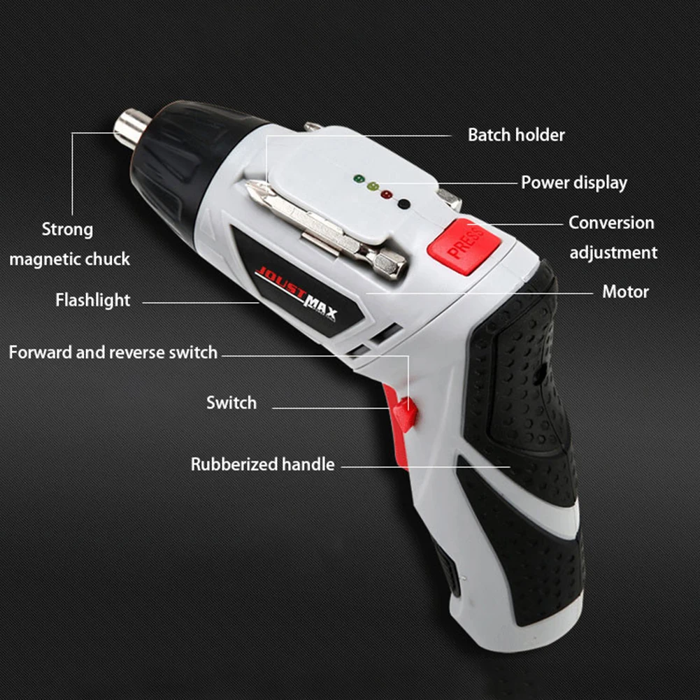 

4.8V European Plug Electric Screwdriver Multi-Function Cordless Hand Drill With LED Lights And Magnetic Chuck Tool Set