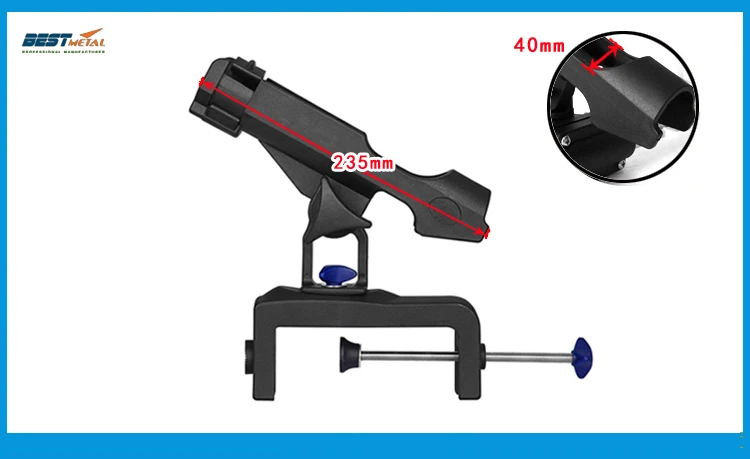 

Fishing Rod rack Holders clamp on Adjustable Removable 360 degree Kayak Boat Support Pole stand Bracket