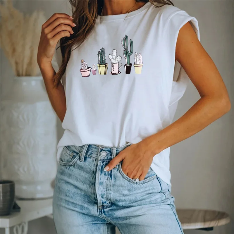 

New Skull Printed Summer White Tees Fashion Streetwear Women's Tops Short Sleeve Casual Loose T-shirts Plus Size Girls Shirt XXL
