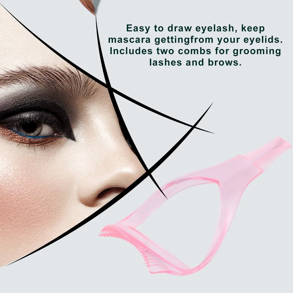 3 IN 1 Cosmetic Makeup Beaty Long Fake Mascara Applicator Guide Comb Eyelash Curler | Красота и здоровье