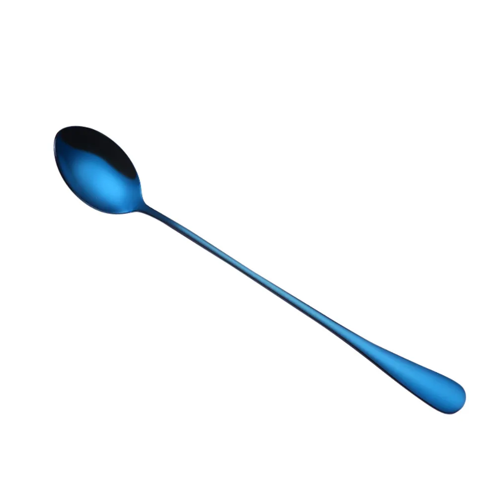 ColorfulSpoon Long Handle Spoons Flatware Coffee Drinking Tools Kitchen Gadget Cocktail Stirring Spoon Tool Dropship109b | Дом и сад