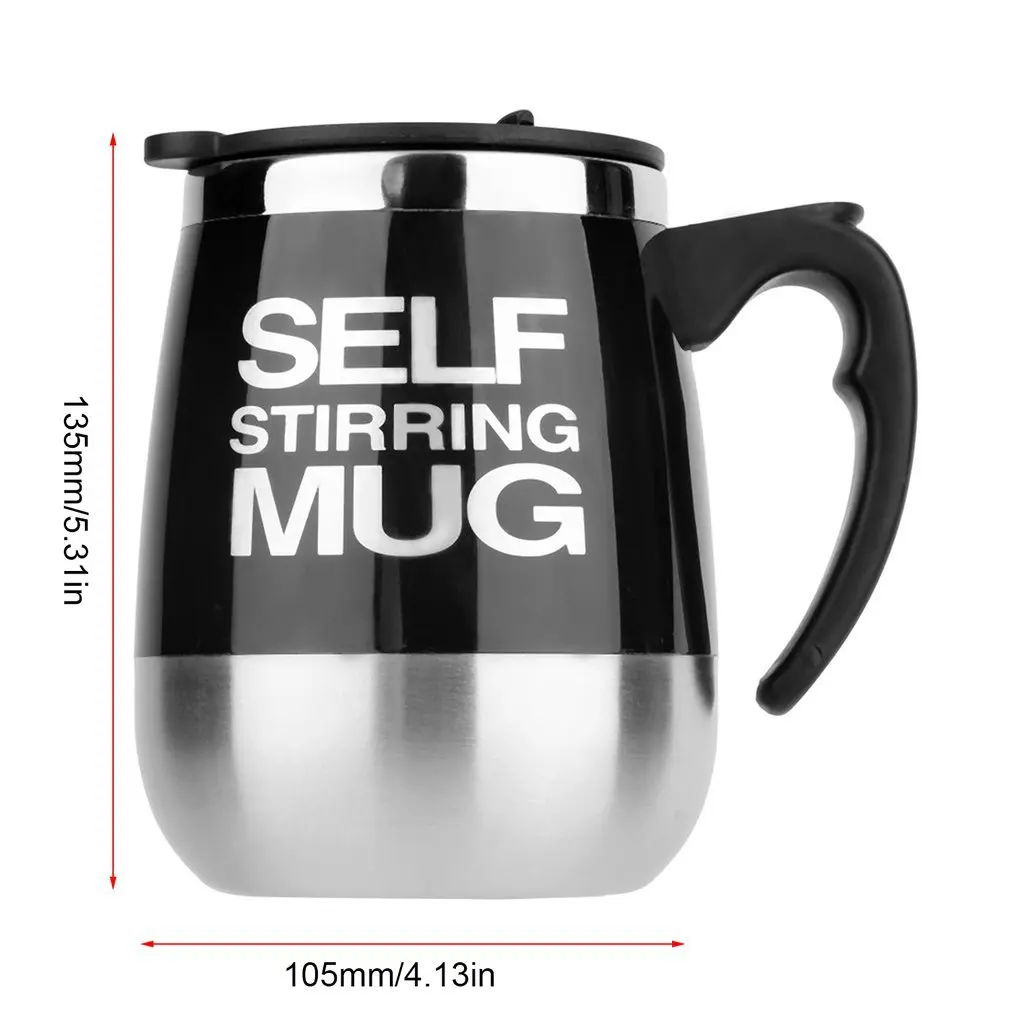 

OUTAD 450ML Stainless Self Stirring Mug Auto Mixing Drink Tea Coffee Cup Office Home Sale