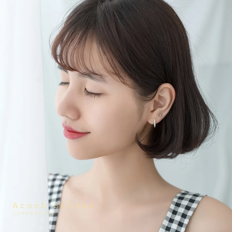 SERONDY овального кольца 925 Серебряные серьги для женщин необычных ювелирных