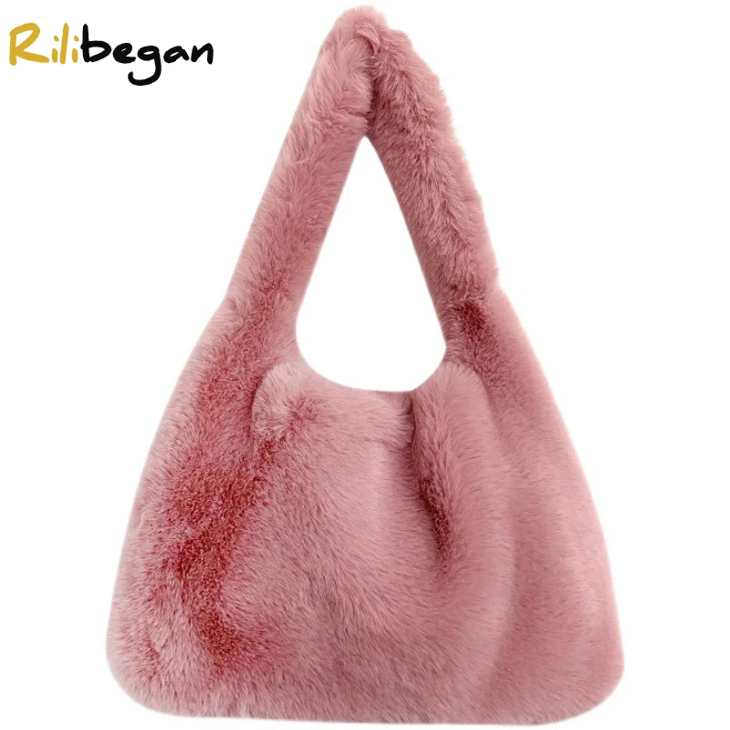 

Новая модная Вельветовая сумка через плечо, Женская милая плюшевая стильная сумка-тоут, женская сумка через плечо с ручками, Женская пушист...