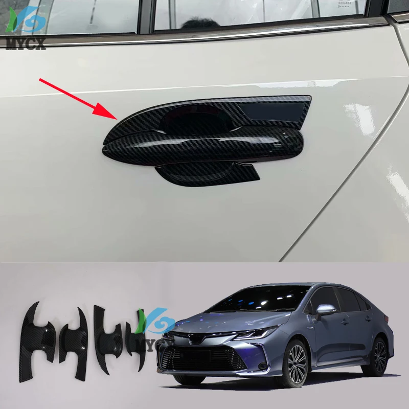 

Стайлинг автомобиля, наружная Боковая дверь, чаша, рама, крышка, автомобильная наклейка, отделка, 4 шт. для Toyota Corolla E210 2019 2020