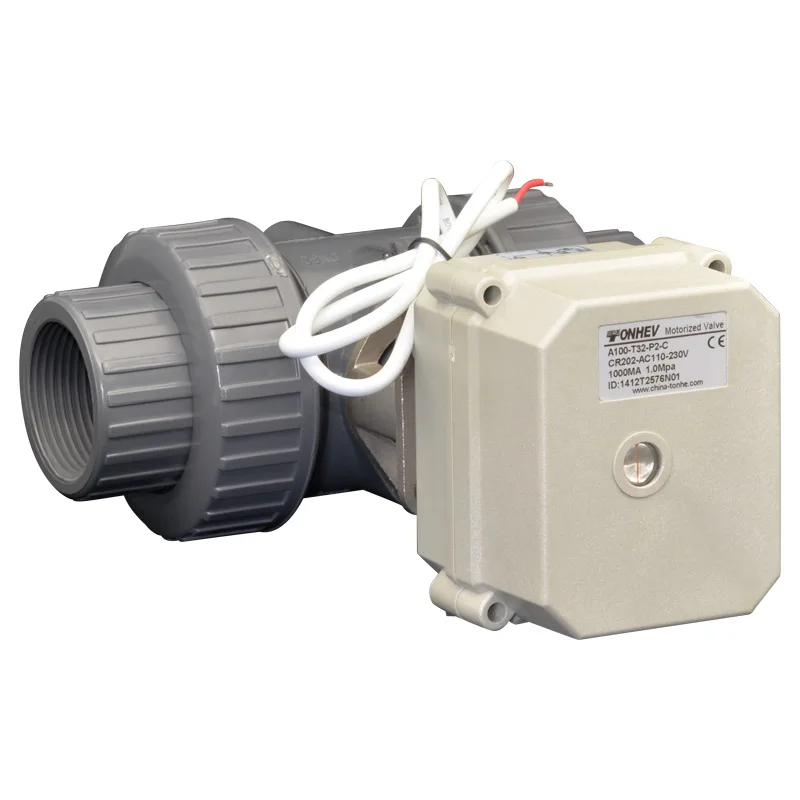 1-1/4 'ɽN32 UPVC/шаровой клапан материалы-ХПВХ 110-230VAC моторизованный шаровой BSP/NPT 2