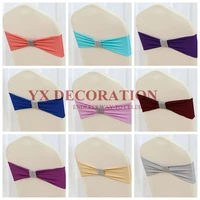 50pcs lot lycra band spandex chair sash with net buckle for spandex chair cover decoration