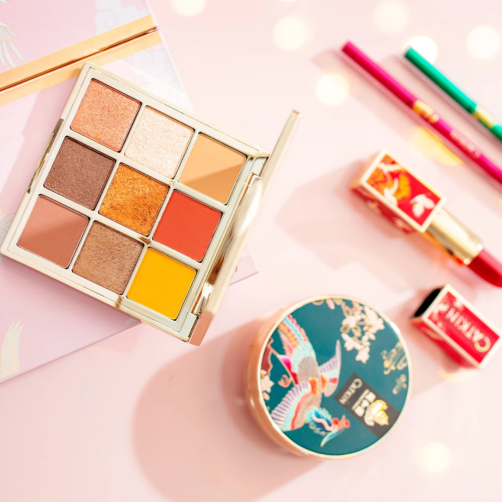 

Makeup Set Chinese Style Gift Box Velvet Carved Lipstick Concealer Air Cushion Eyeshadow Palette Eyeliner Cosmetics make up kit