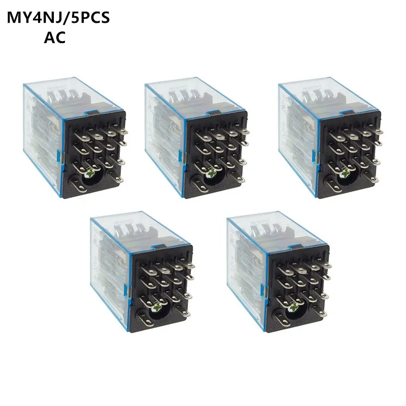 5 шт. MY4NJ электронное Микро Мини электромагнитное реле 5A 14PIN AC 12V 24V 36V 48V 110V 220V 380V