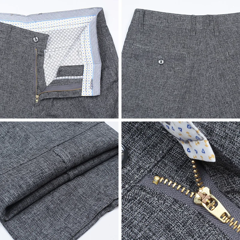 

2020 men's summer thin linen trousers business casual cotton and linen loose and comfortable trousers