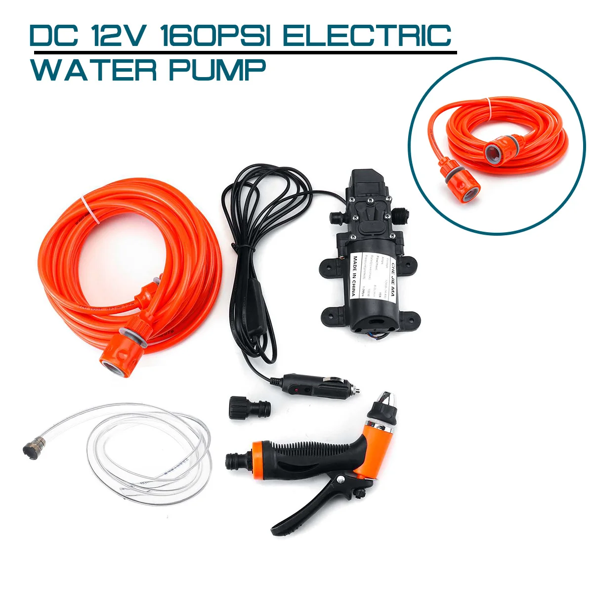 Диафрагменный самовсасывающий водяной насос высокого давления 12 В постоянного