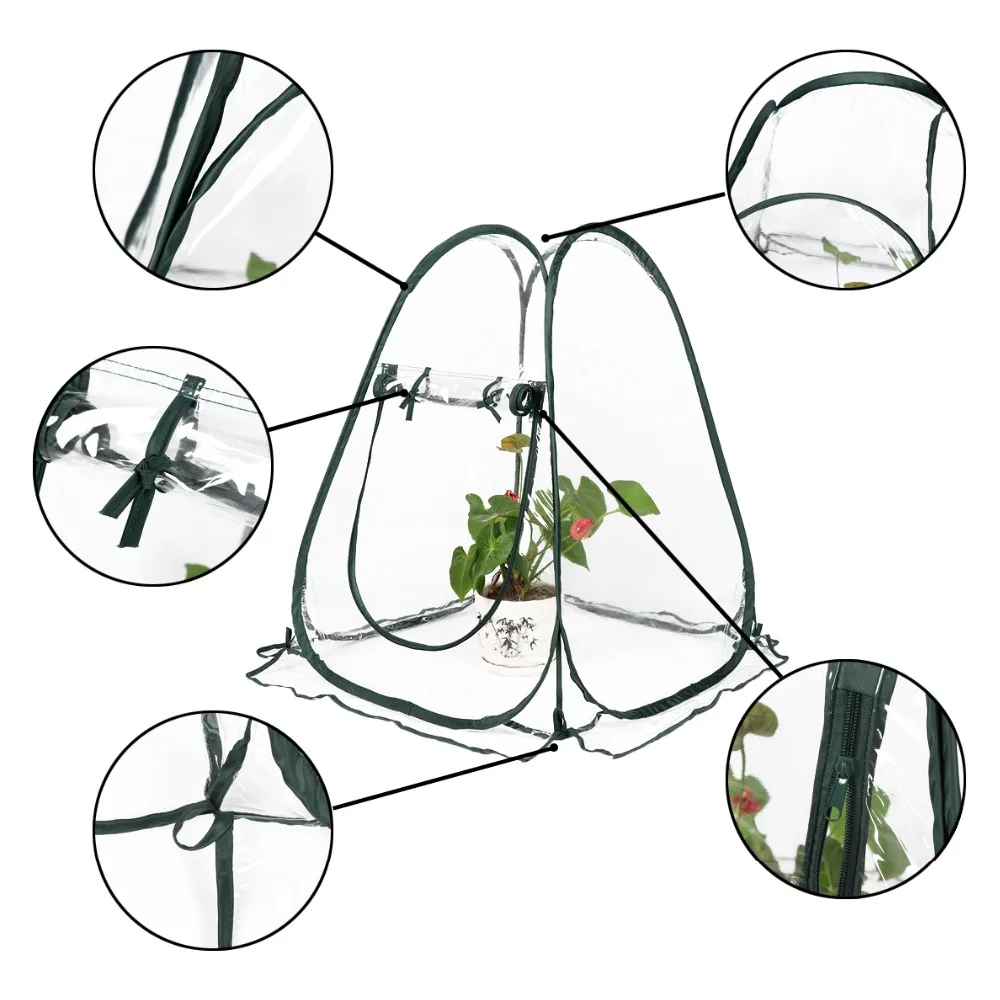Сад теплицы портативный складной мини прозрачные ПВХ теплая комната | Дом и сад