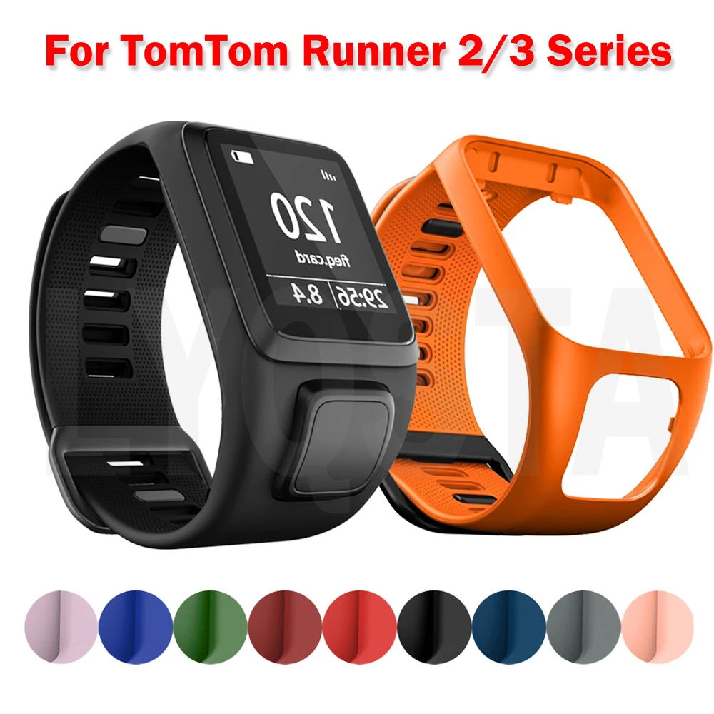 

Высококачественный силиконовый ремешок для часов TomTom, сменный ремешок для часов TomTom Runer 2 3 Spark 3