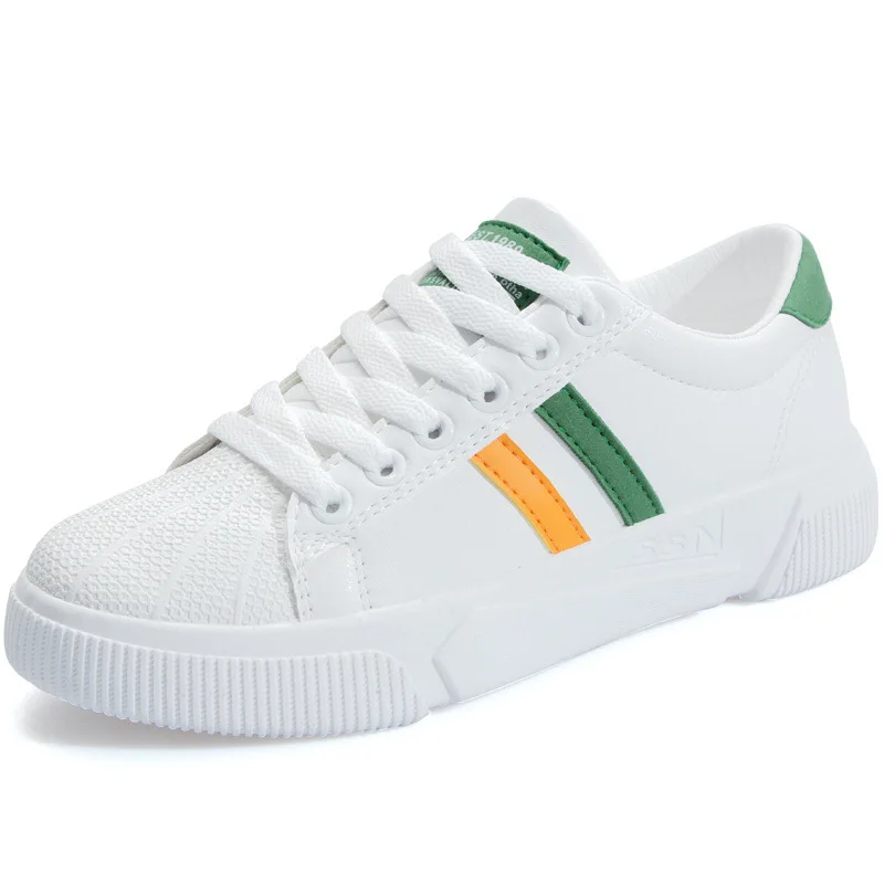 Женские удобные кроссовки на шнуровке платформе Zapatos De Mujer Повседневная Белая