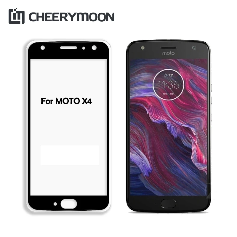 CHEERYMOON HQ полное покрытие клей для Motorola Moto X4 телефон Экран протектор X 4th XT1900