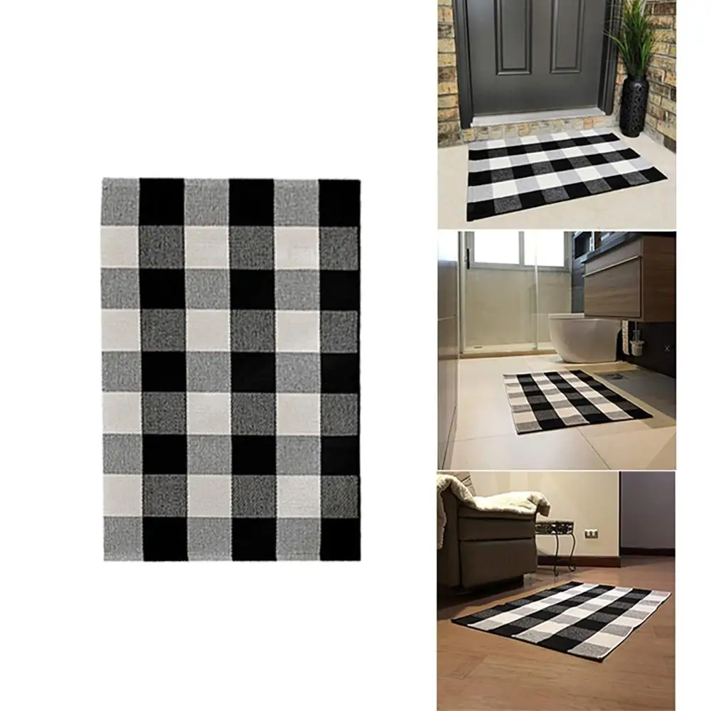 Хлопковые клетчатые коврики в стиле буйвола уличный клетчатый коврик 60*90 см для