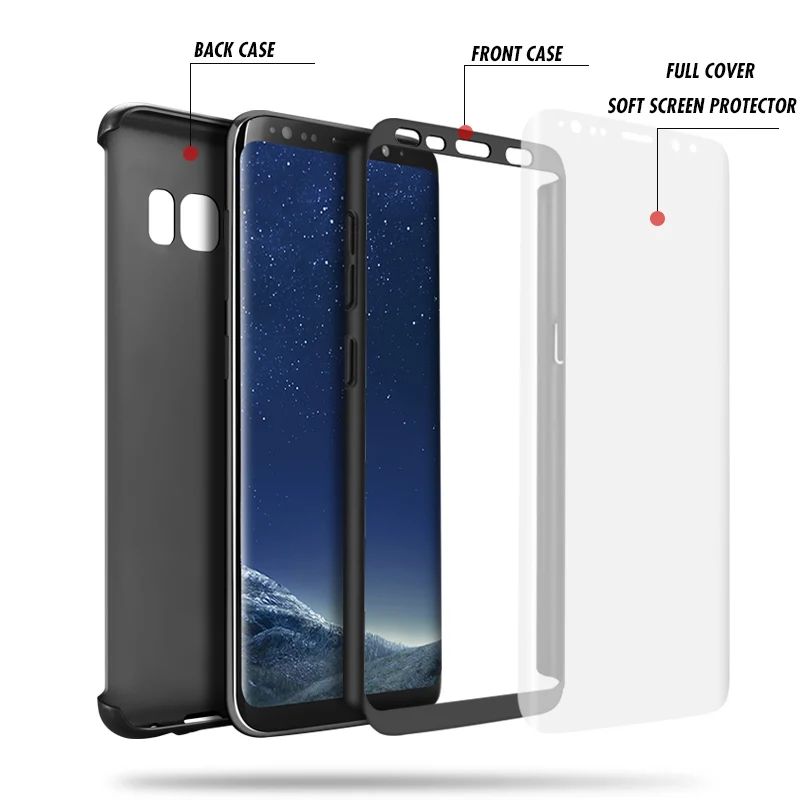 Чехол с полным покрытием для samsung S10 S9 + S8 Plus S10e Lite S7 S6 Edge чехол на 360 градусов Galaxy Note 9